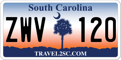 SC license plate ZWV120