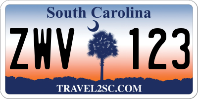 SC license plate ZWV123