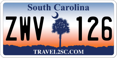 SC license plate ZWV126