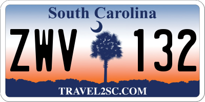 SC license plate ZWV132