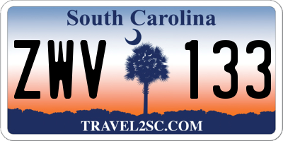SC license plate ZWV133