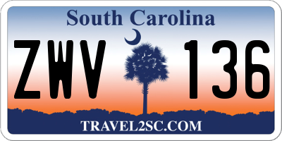 SC license plate ZWV136