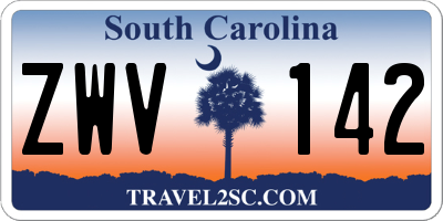 SC license plate ZWV142