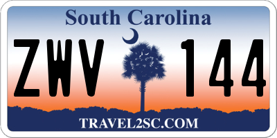 SC license plate ZWV144