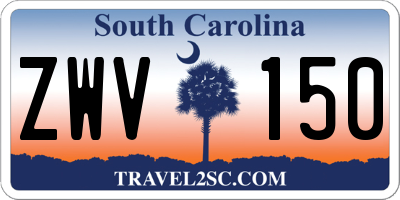 SC license plate ZWV150