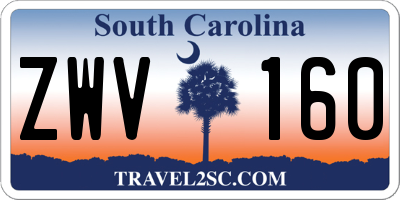 SC license plate ZWV160