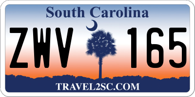 SC license plate ZWV165