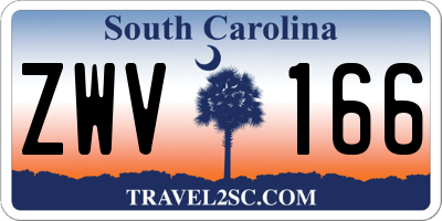 SC license plate ZWV166