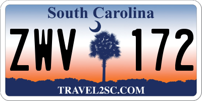 SC license plate ZWV172