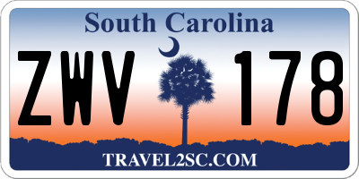 SC license plate ZWV178