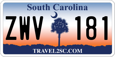 SC license plate ZWV181