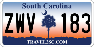 SC license plate ZWV183