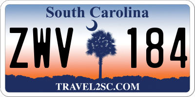 SC license plate ZWV184