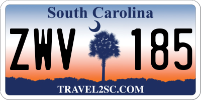 SC license plate ZWV185