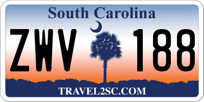 SC license plate ZWV188