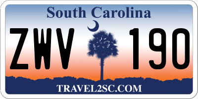 SC license plate ZWV190