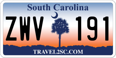 SC license plate ZWV191