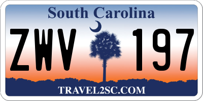 SC license plate ZWV197