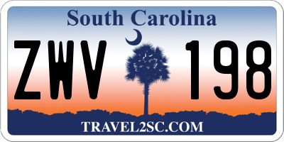 SC license plate ZWV198
