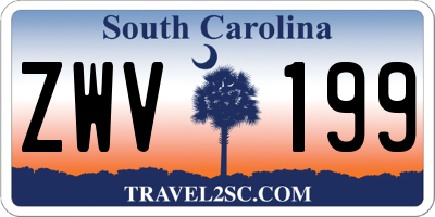 SC license plate ZWV199