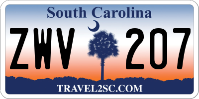 SC license plate ZWV207