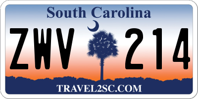 SC license plate ZWV214