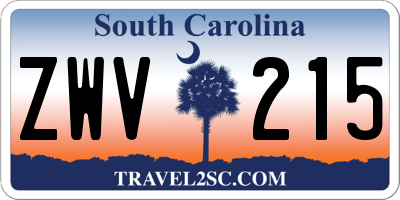 SC license plate ZWV215