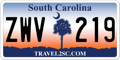 SC license plate ZWV219