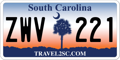 SC license plate ZWV221
