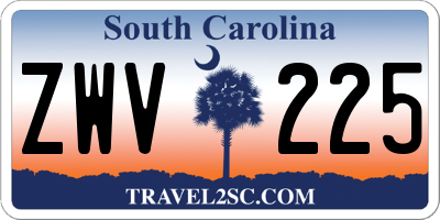 SC license plate ZWV225