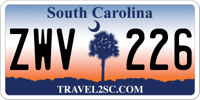SC license plate ZWV226