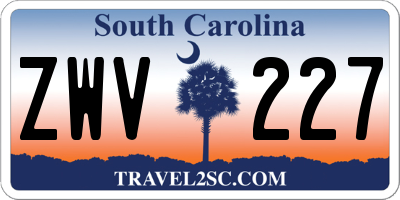 SC license plate ZWV227