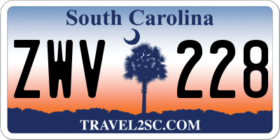 SC license plate ZWV228