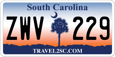 SC license plate ZWV229