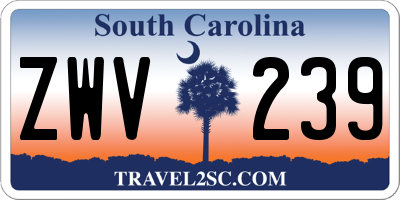 SC license plate ZWV239