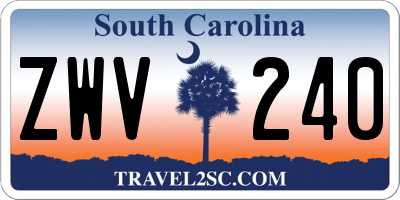SC license plate ZWV240