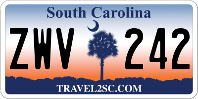 SC license plate ZWV242
