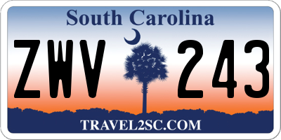 SC license plate ZWV243
