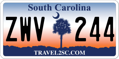 SC license plate ZWV244