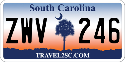 SC license plate ZWV246