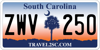 SC license plate ZWV250
