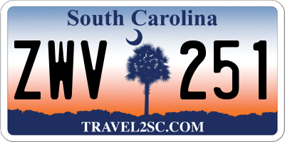 SC license plate ZWV251