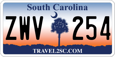 SC license plate ZWV254