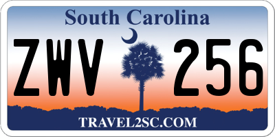 SC license plate ZWV256