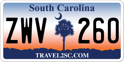 SC license plate ZWV260