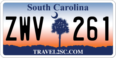 SC license plate ZWV261