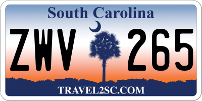 SC license plate ZWV265