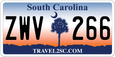 SC license plate ZWV266