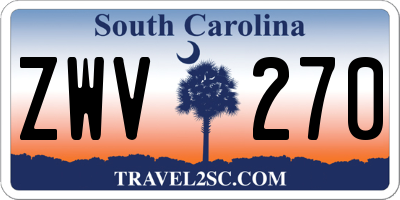 SC license plate ZWV270