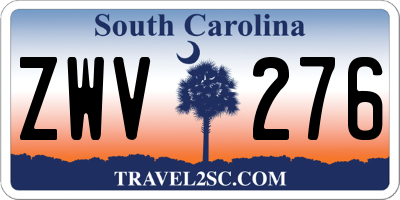SC license plate ZWV276